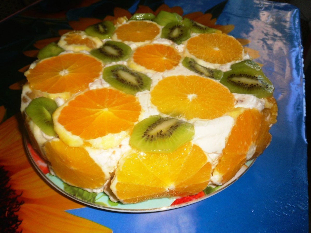 ЖЕЛЕЙНЫЙ торт с фруктами