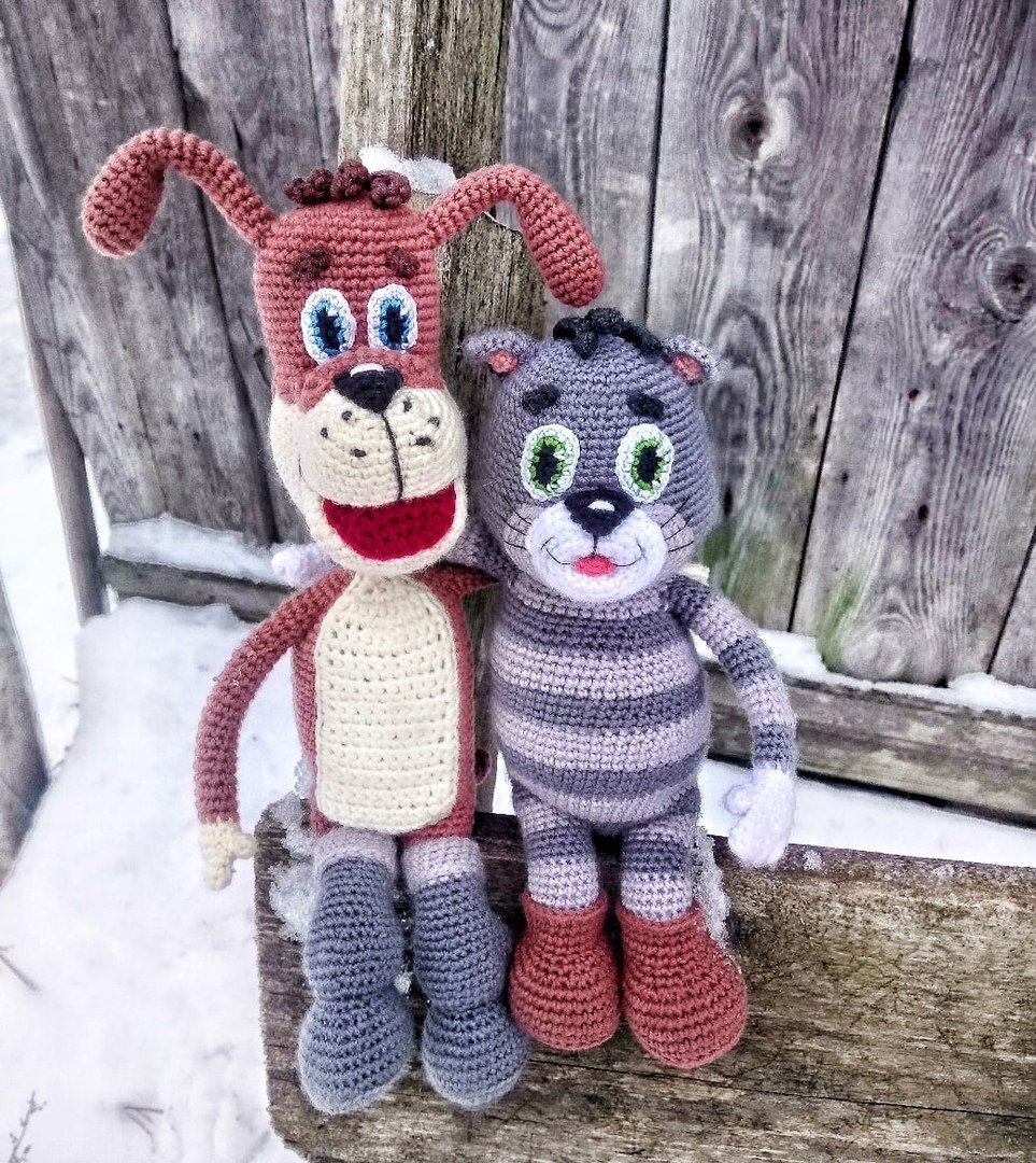 Вязаные игрушки кот Матроскин