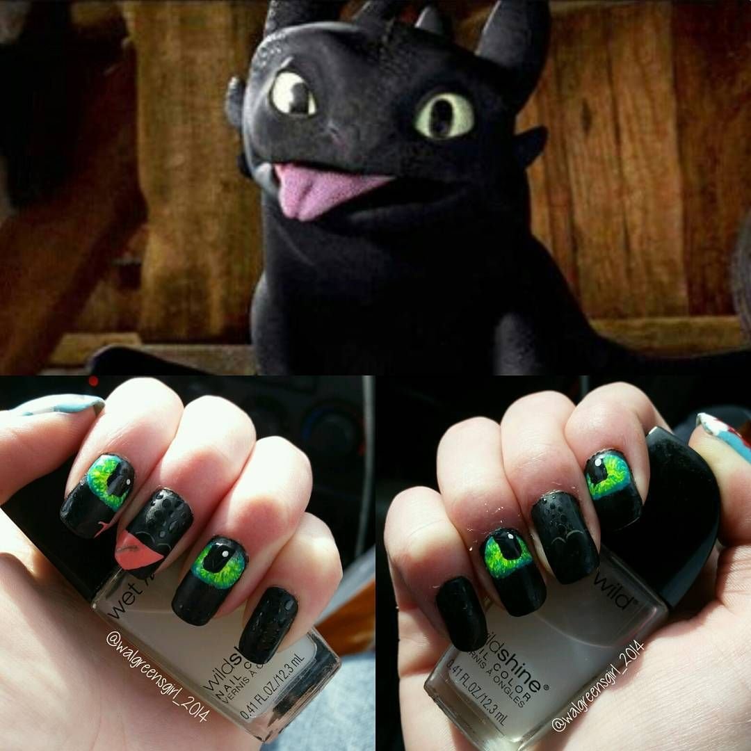 Ногти с драконом
