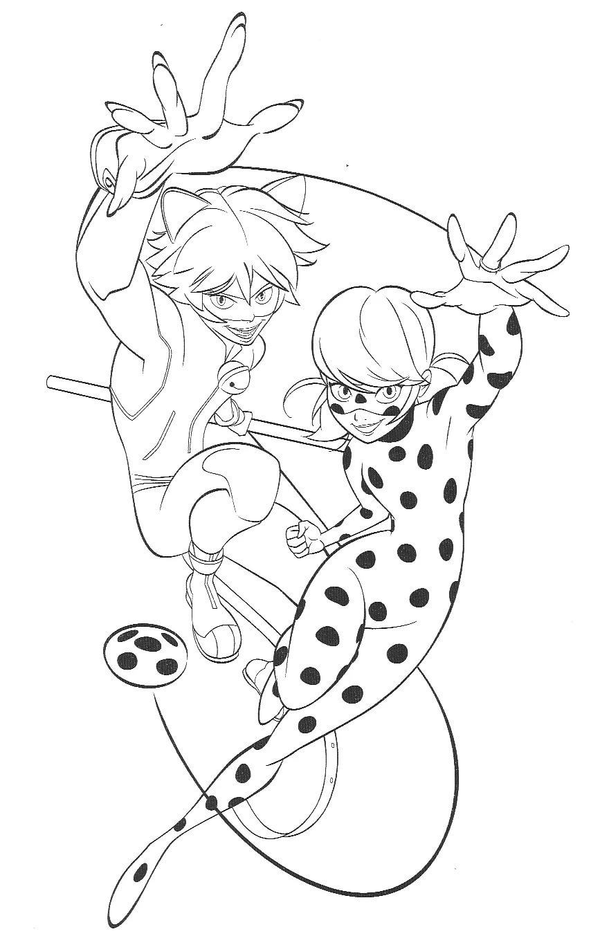 Miraculous Ladybug раскраска