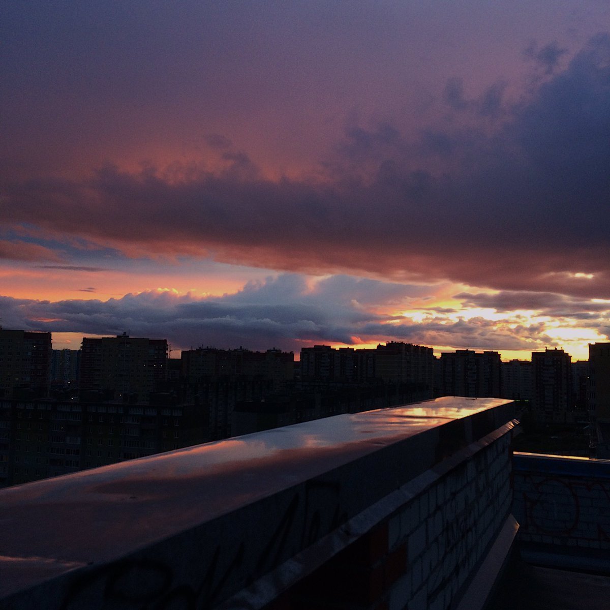 Закат на крыше