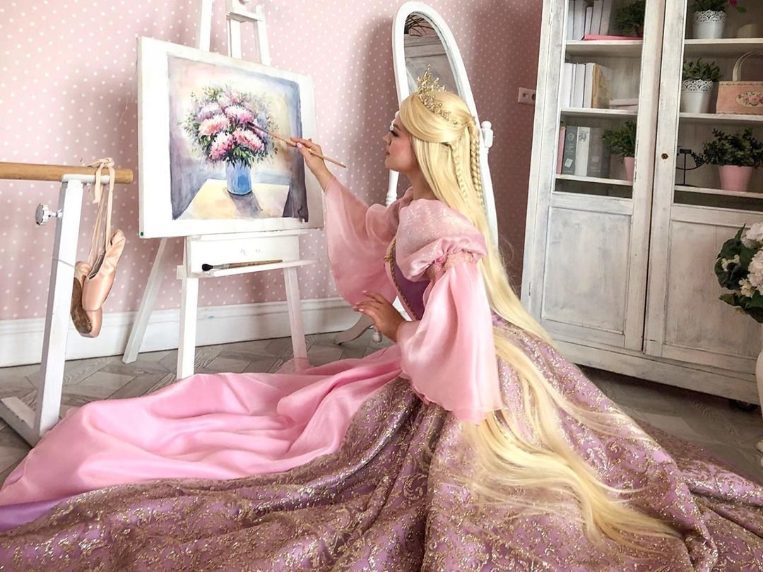 Rapunzel Барби арт
