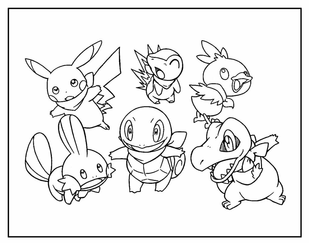 Раскраска Нинтендо Pikachu