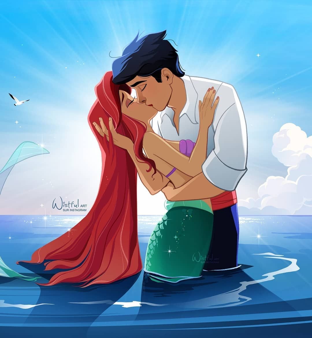 Ariel and Eric Kiss Art