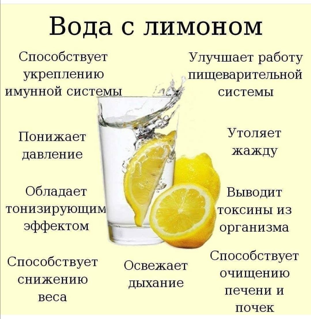 Чем полезна вода с лимоном