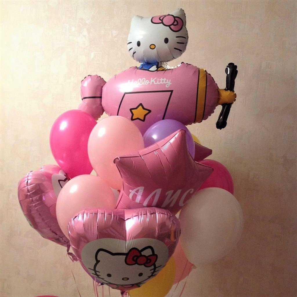 Букет шаров "hello Kitty"