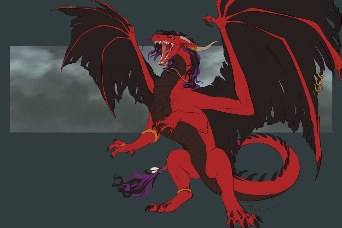 Minecraft anthro Dragon mom