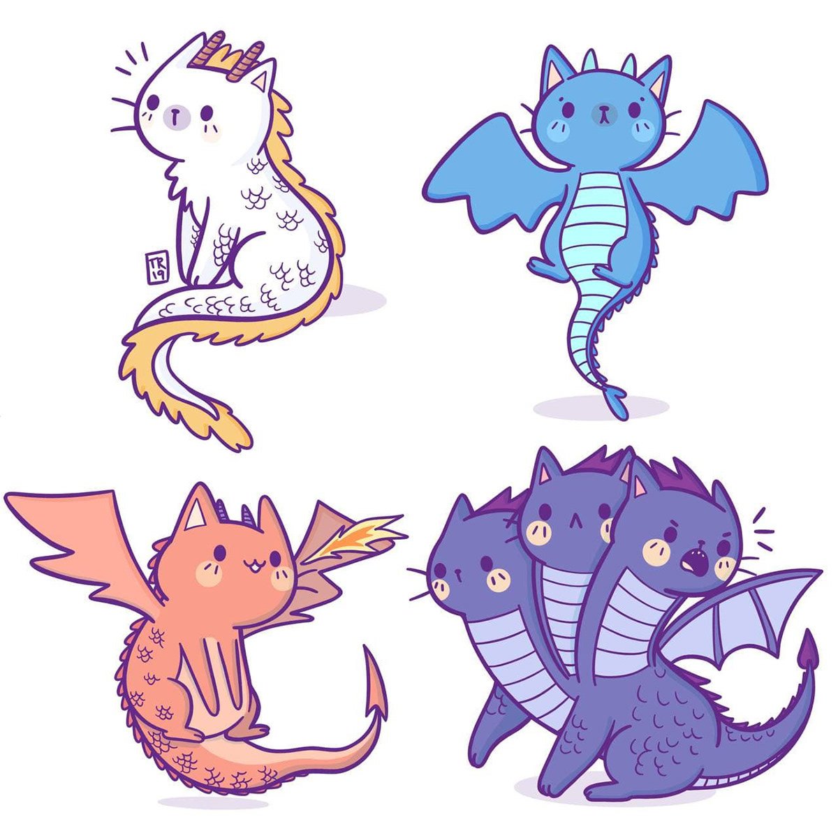Котики дракончики