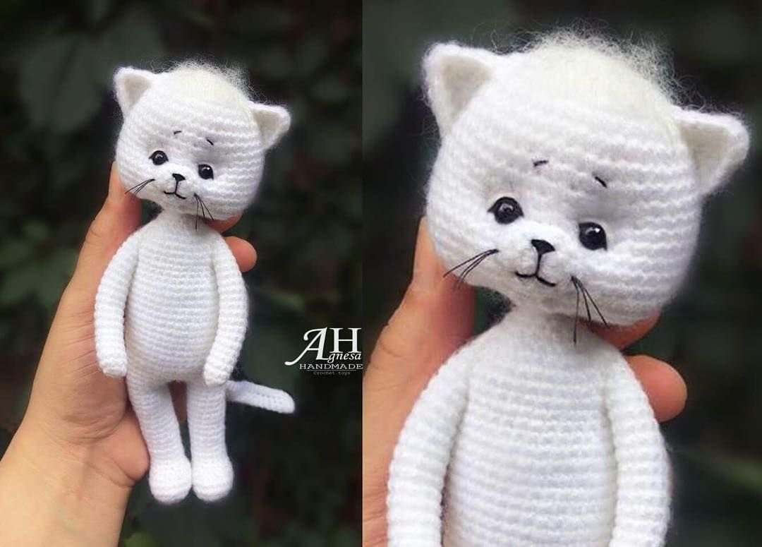 Вязаные котики крючком