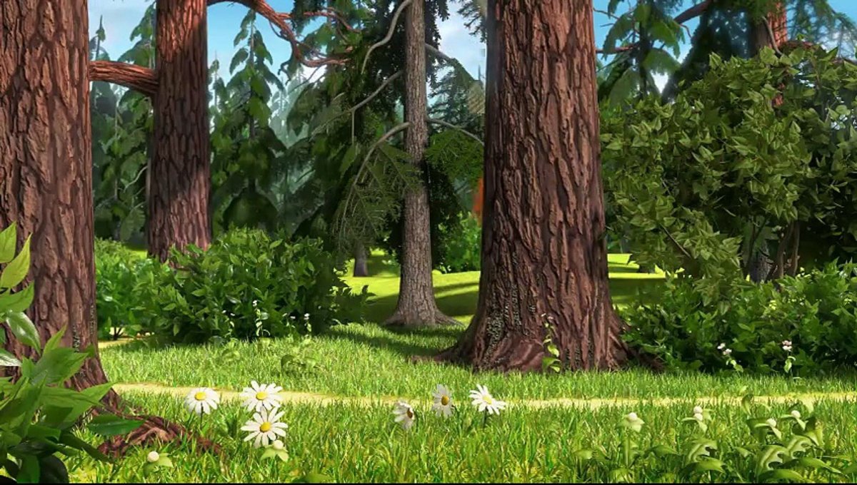 Лес из мультфильма Маша и медведь