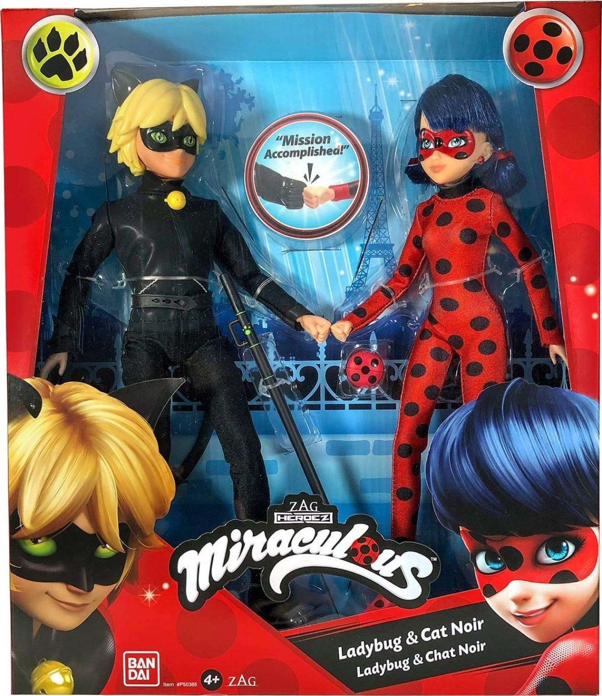 Набор кукол Bandai Ladybug & Cat Noir леди баг и супер кот, 26 см,