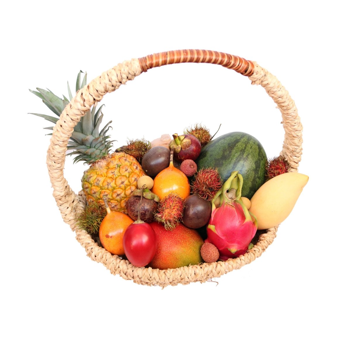 Корзина с экзотическими фруктами