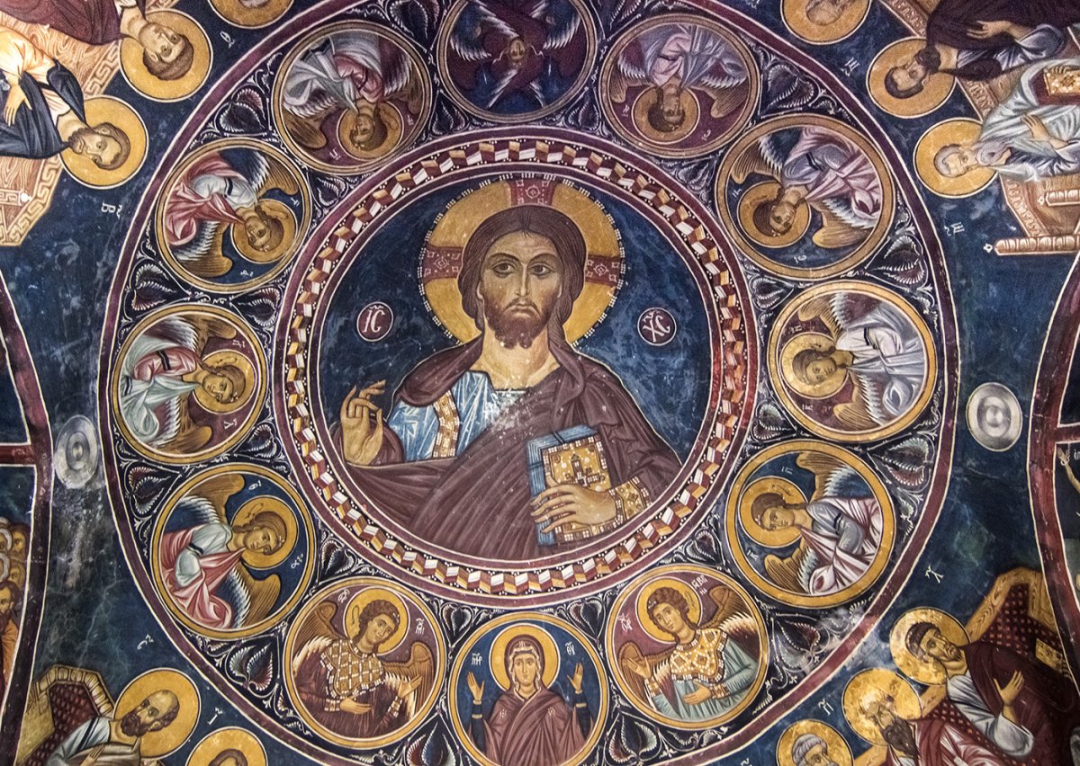 Христос Пантократор в куполе храма