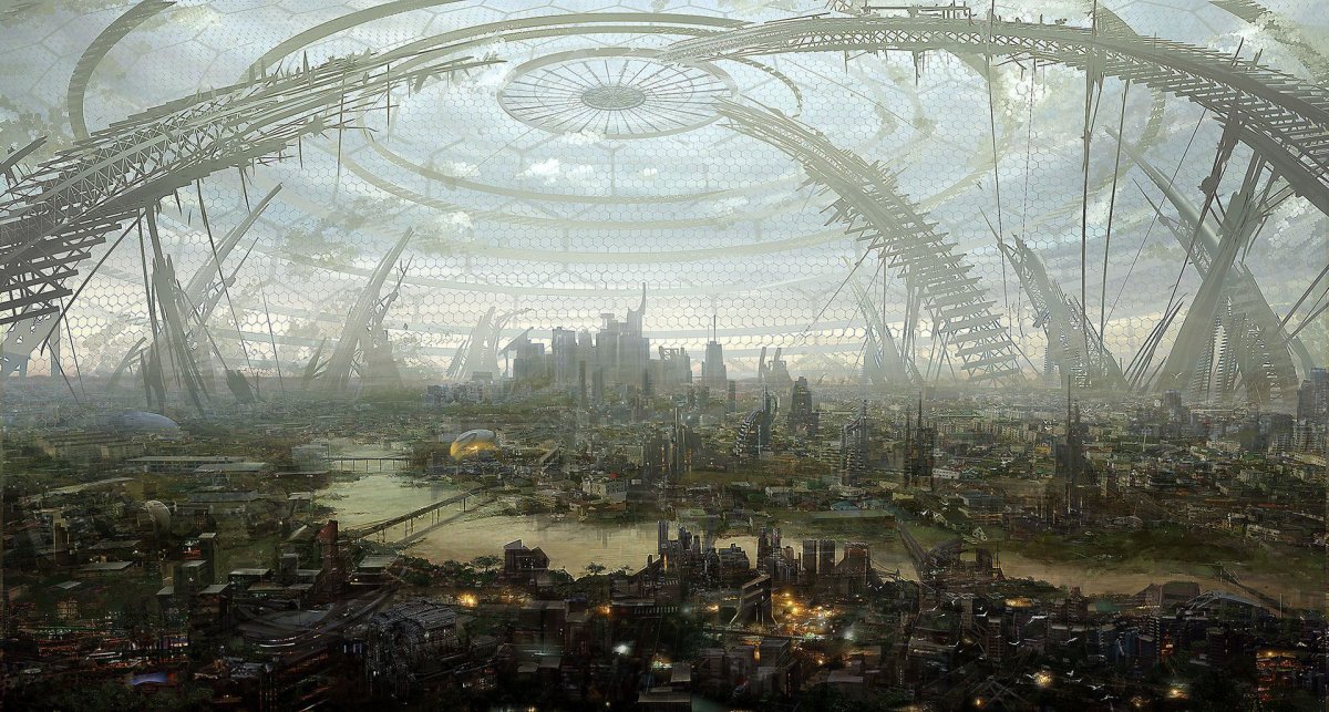 Sci Fi город купол