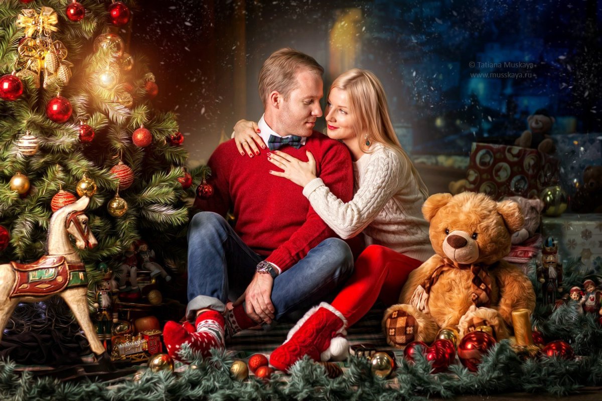Новогодняя фотосессия семейная