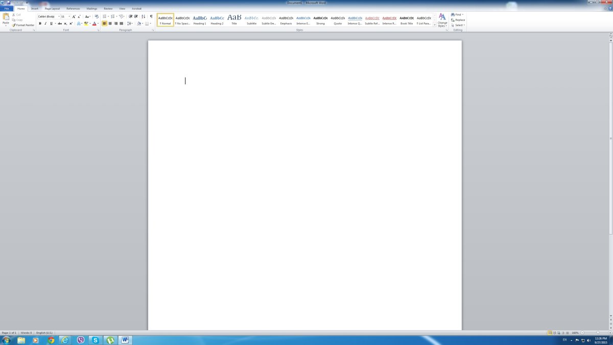 Microsoft Word открытка