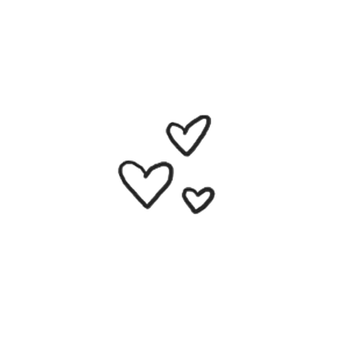 Stickers Heart Black and White