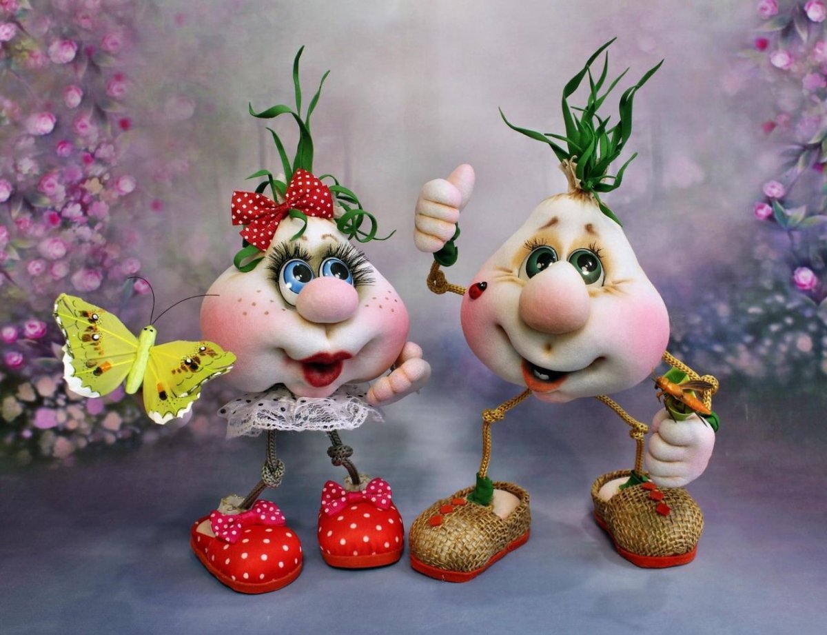 Чулочные куклы Елены Лаврентьевой