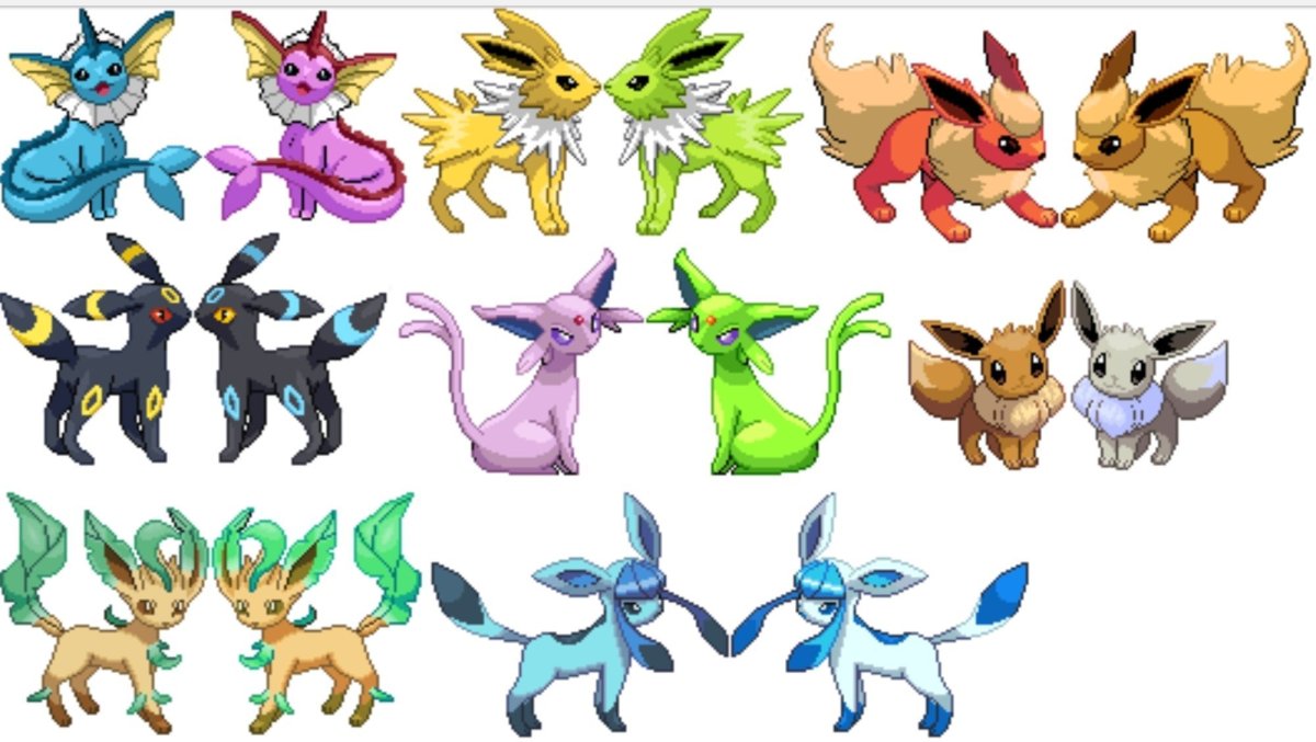 Eevee шайни эволюции