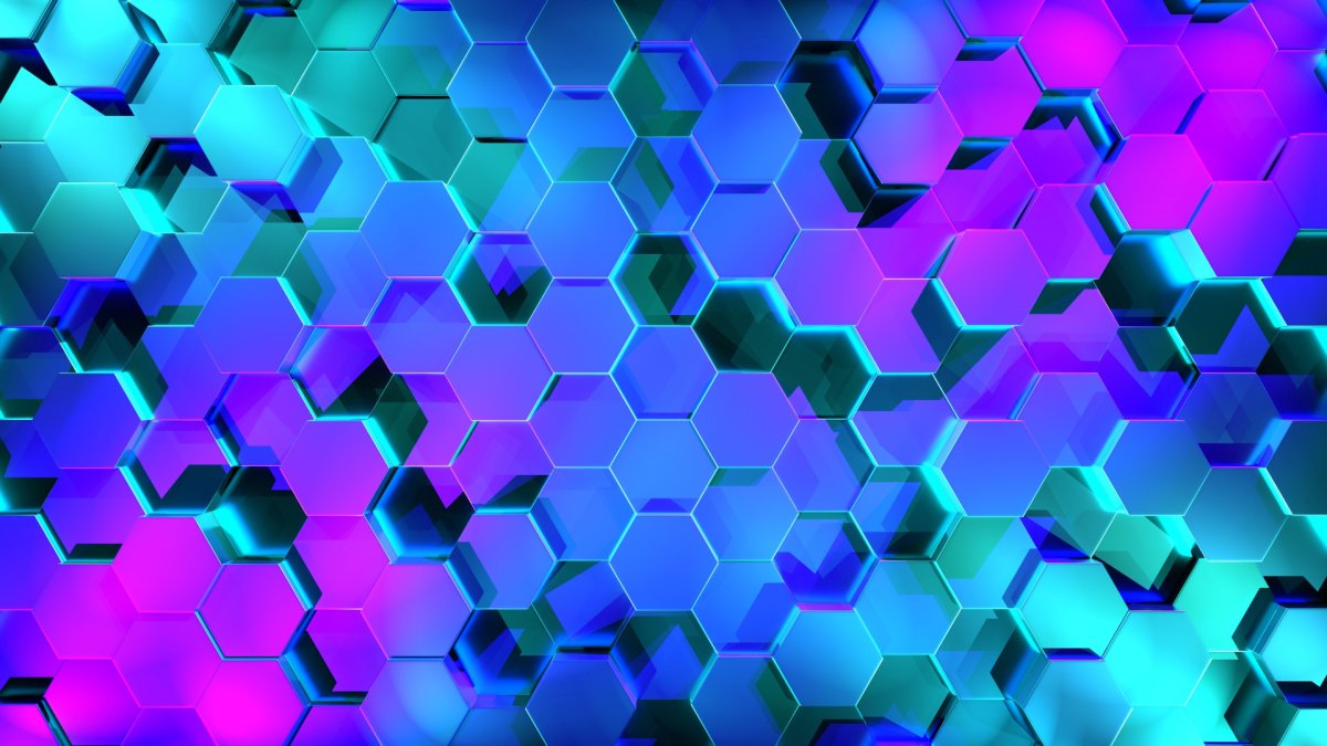 Обои Hexagon Neon