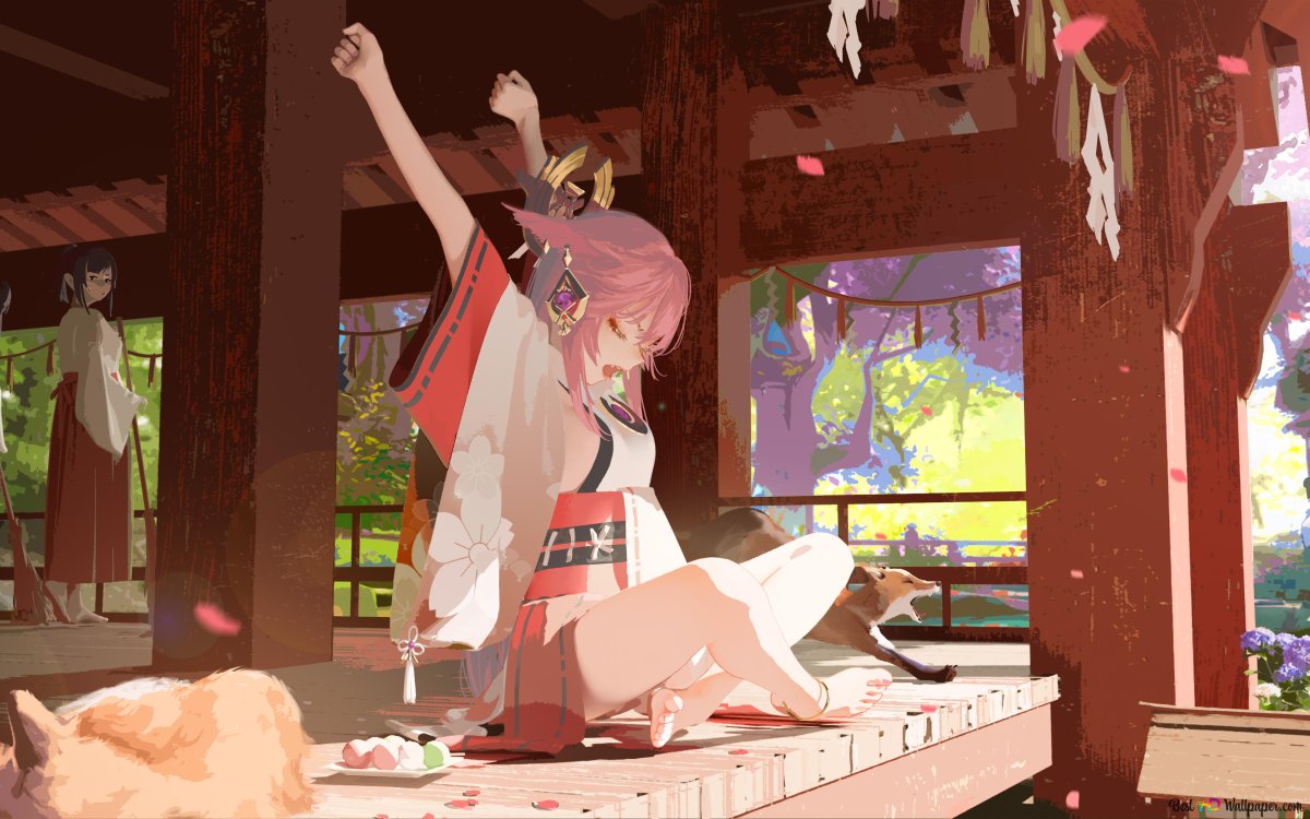 YAE Miko Genshin Impact Art