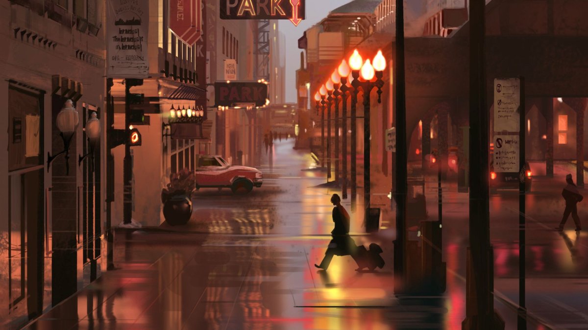 Улица города арт