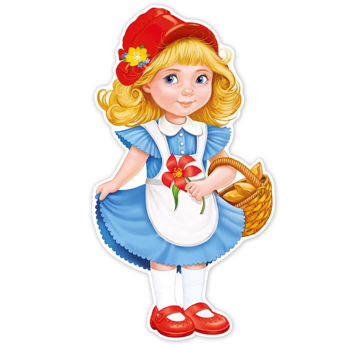 Красная шапочка на белом фоне