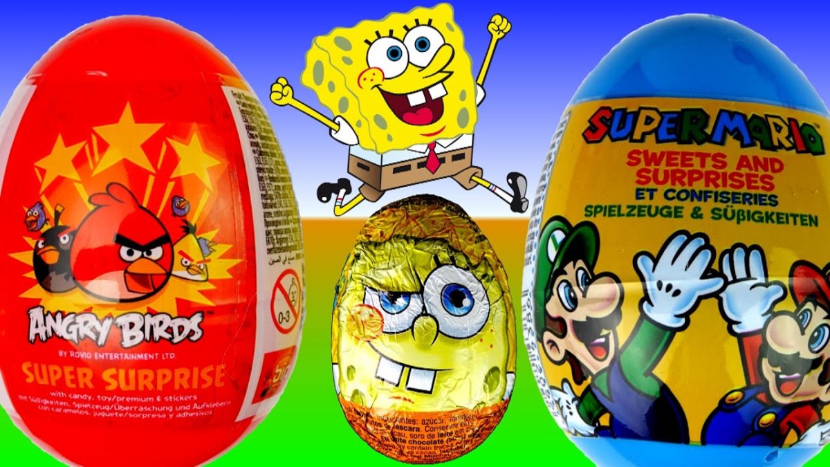 Angry Birds kinder Surprise Eggs супер Марио