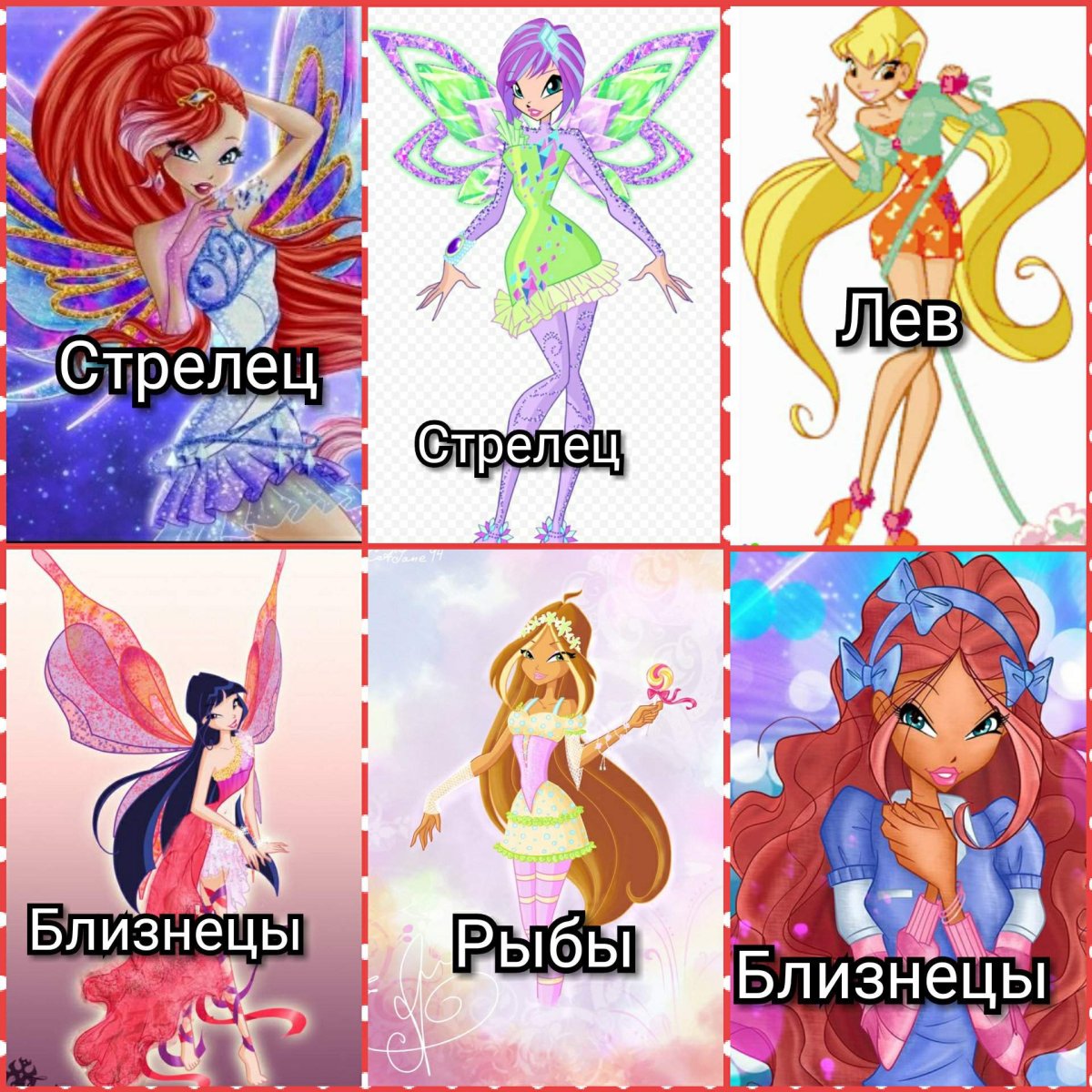 Винк по знакам зодиаков