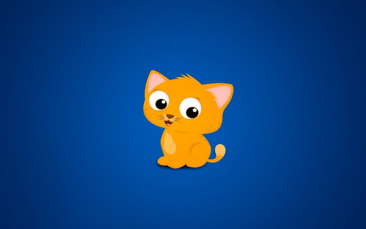 Рыжий котенок мультяшный