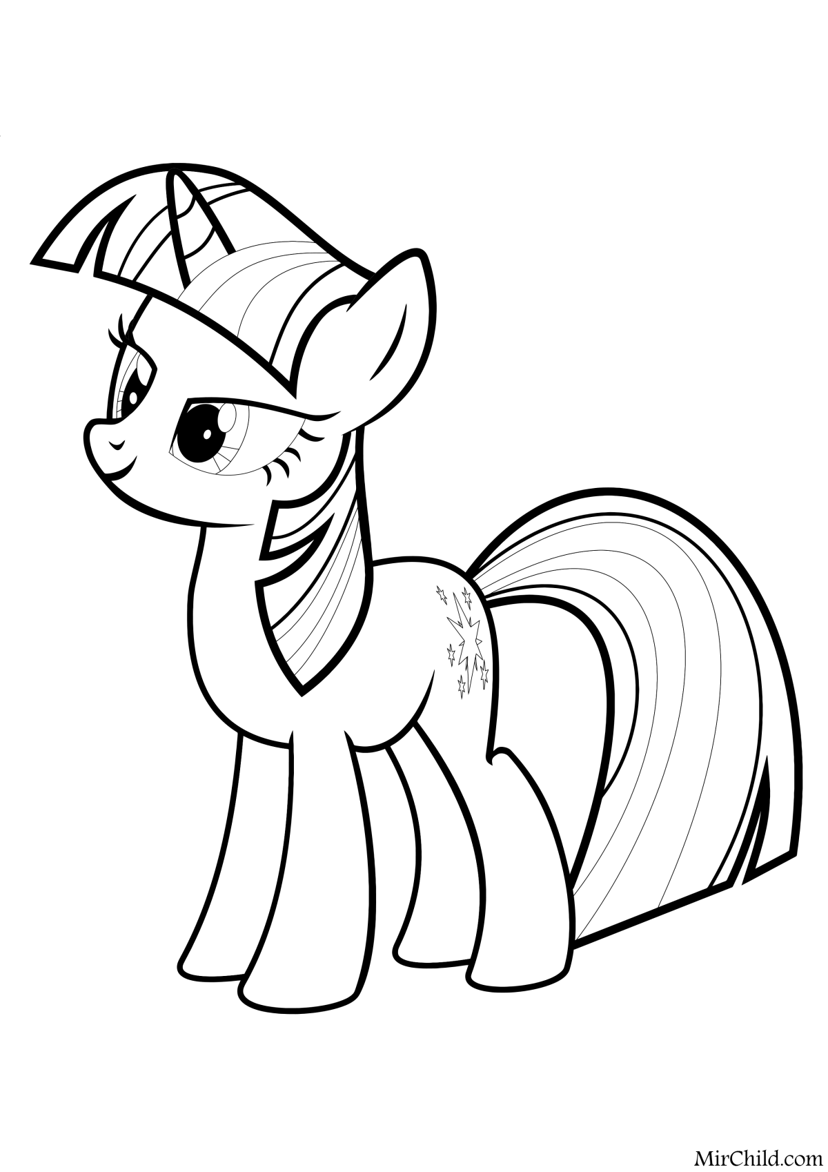 Раскраски my little Pony Искорка