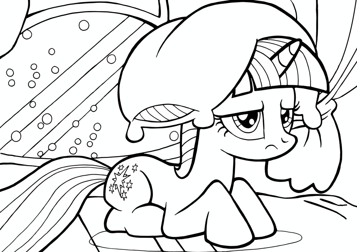 Раскраски my little Pony Искорка