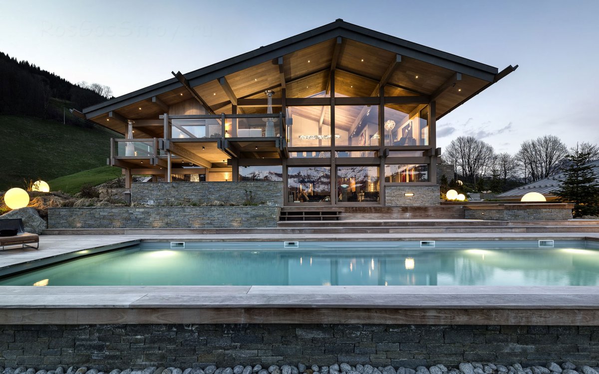 Французский Шале. Chalet Mont Blanc, Megeve