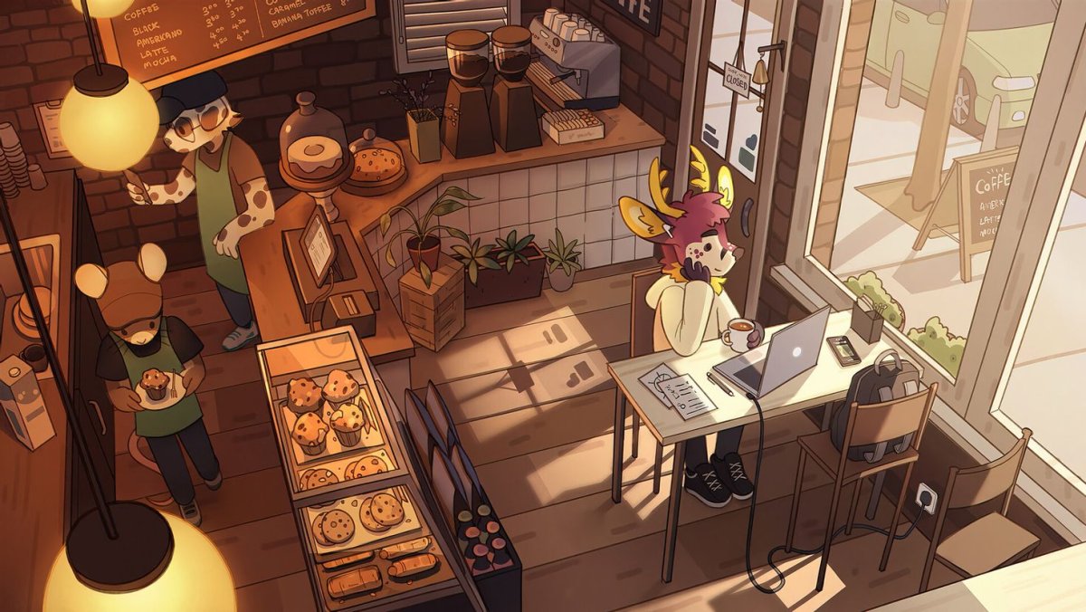 Lofi Cafe арт