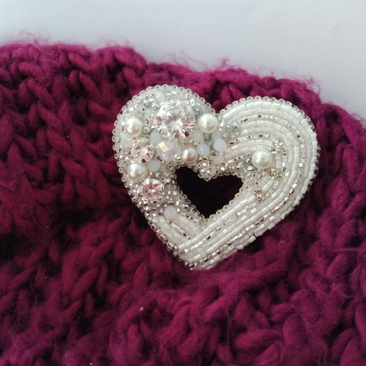 Сердечко лайк из бисера