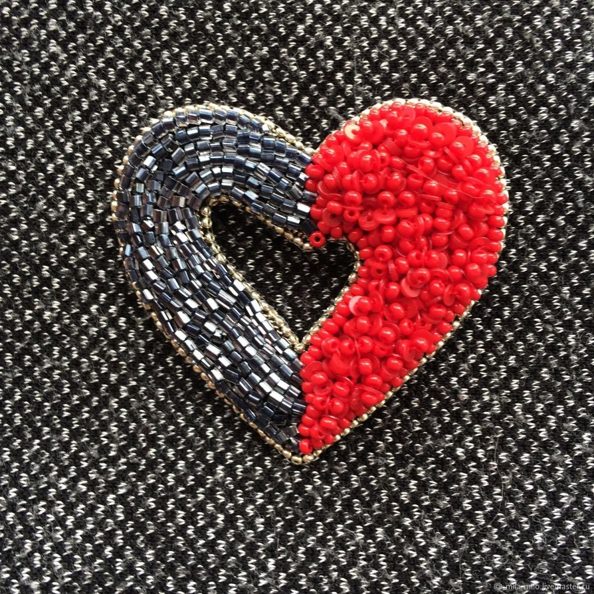 Сердце из бисера