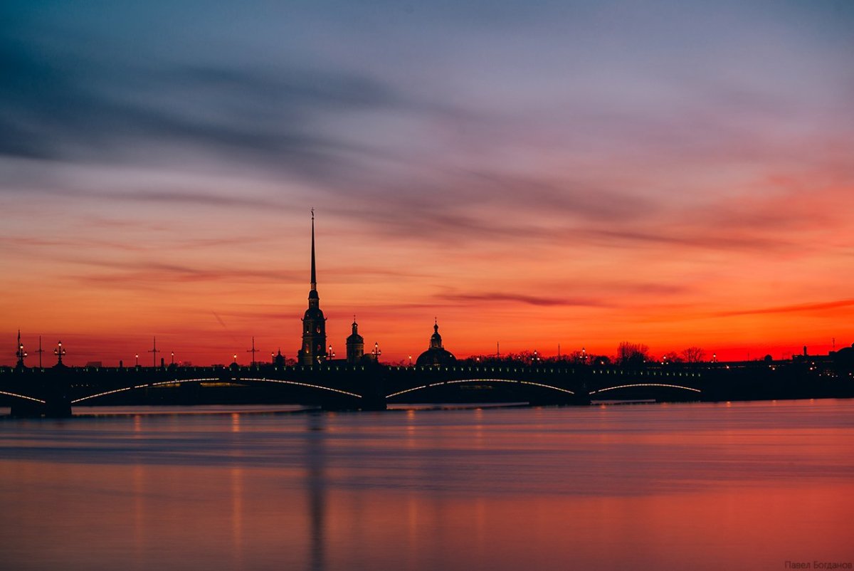 Санкт-Петербург закат мосты