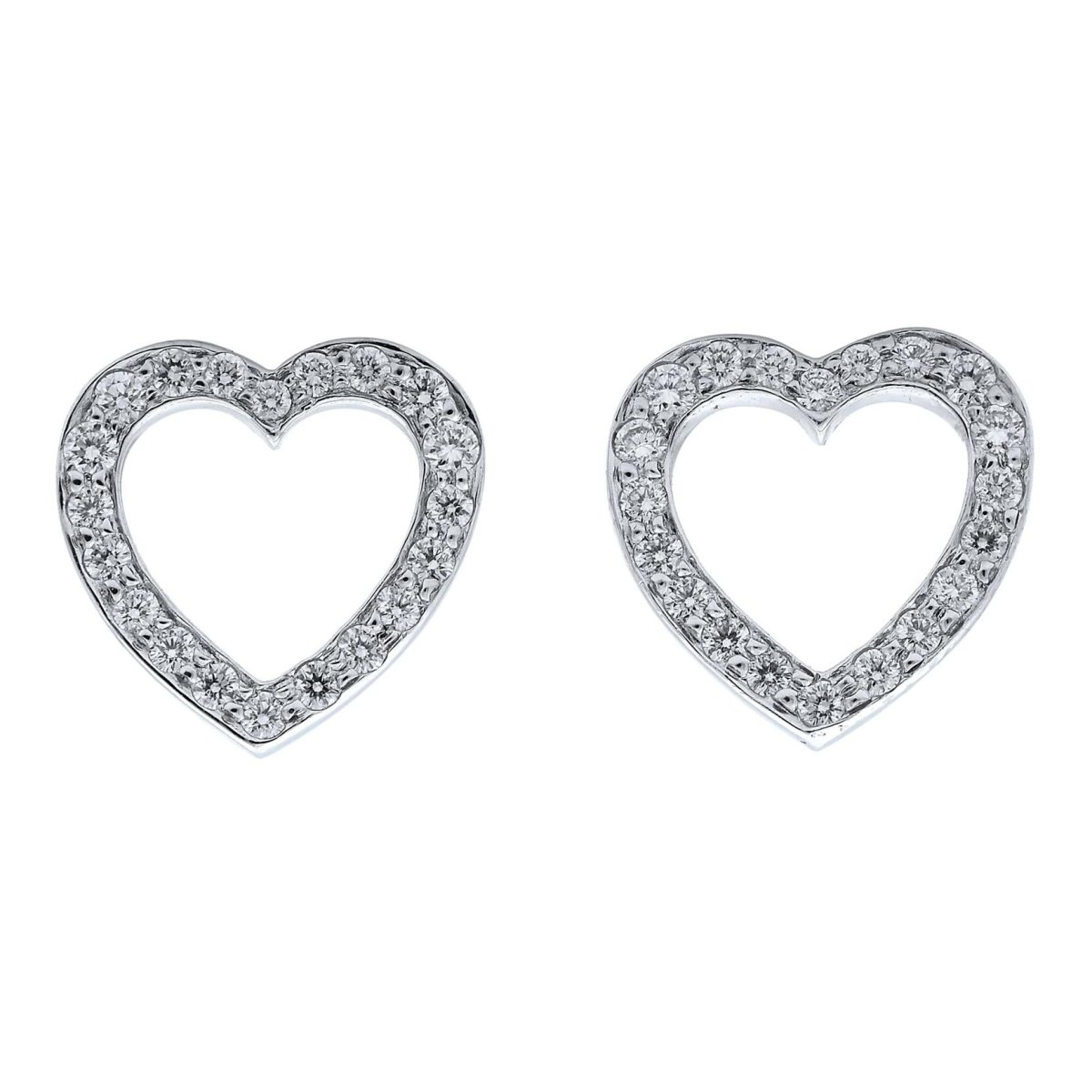 Tiffany co серьги сердечки 750