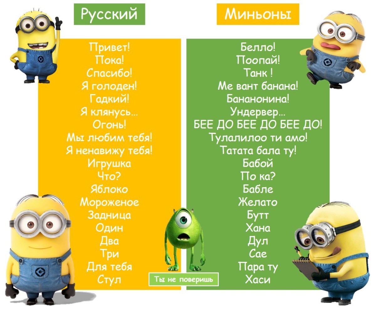 Про миньона на русском языке