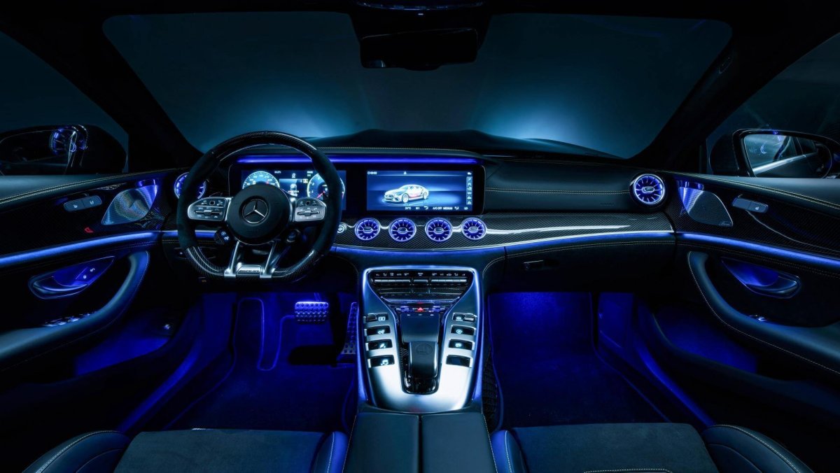 Mercedes AMG gt 63 s салон подсветка