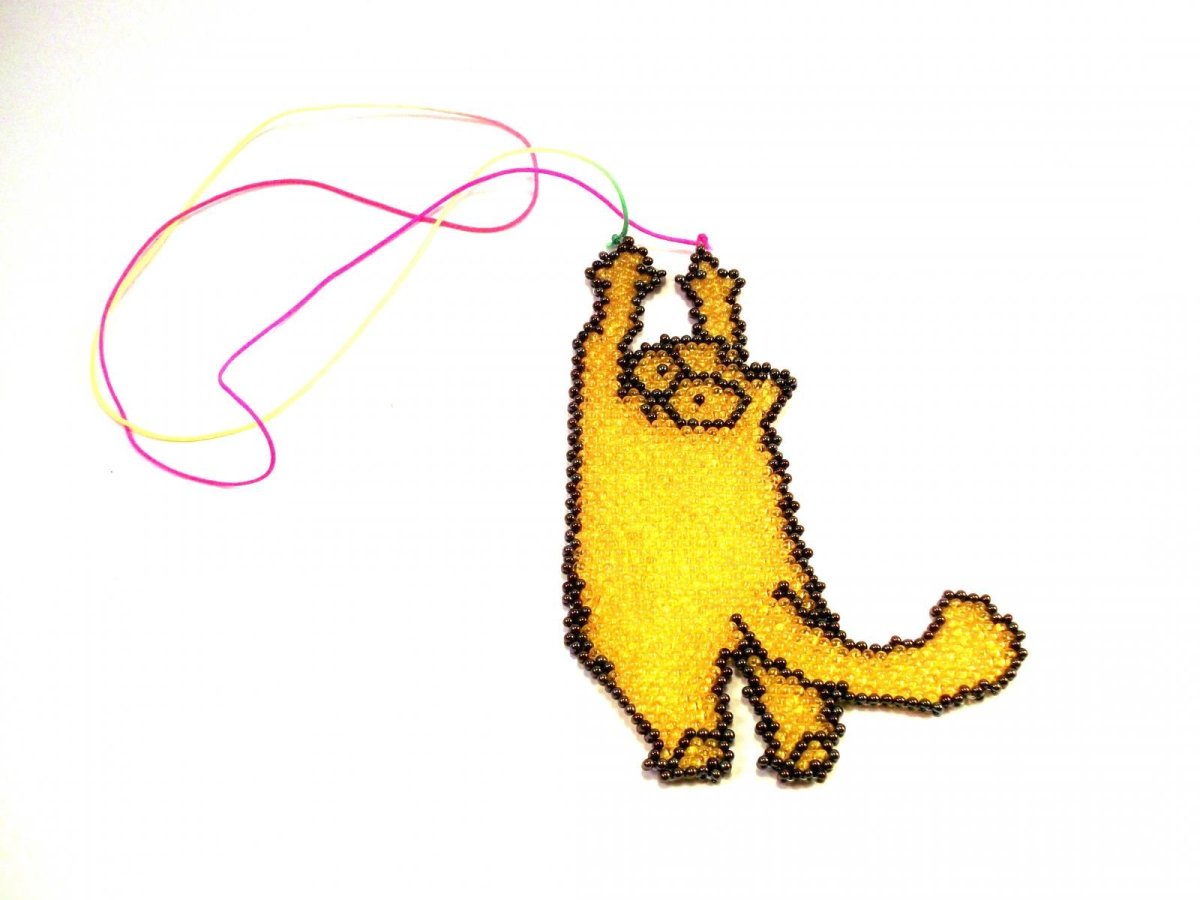 Кот Саймон из бисера схема
