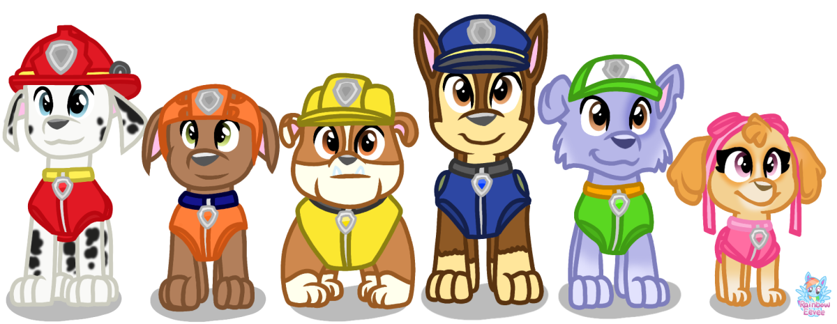 Rainbow Eevee Paw Patrol Skye