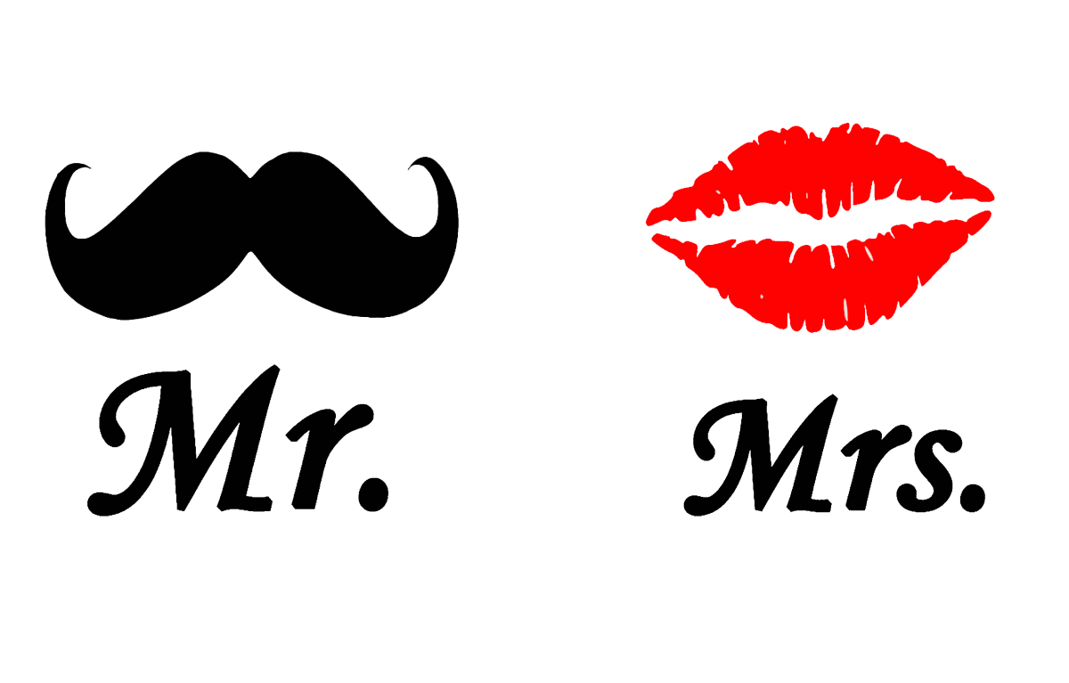 Надпись Mr и Mrs