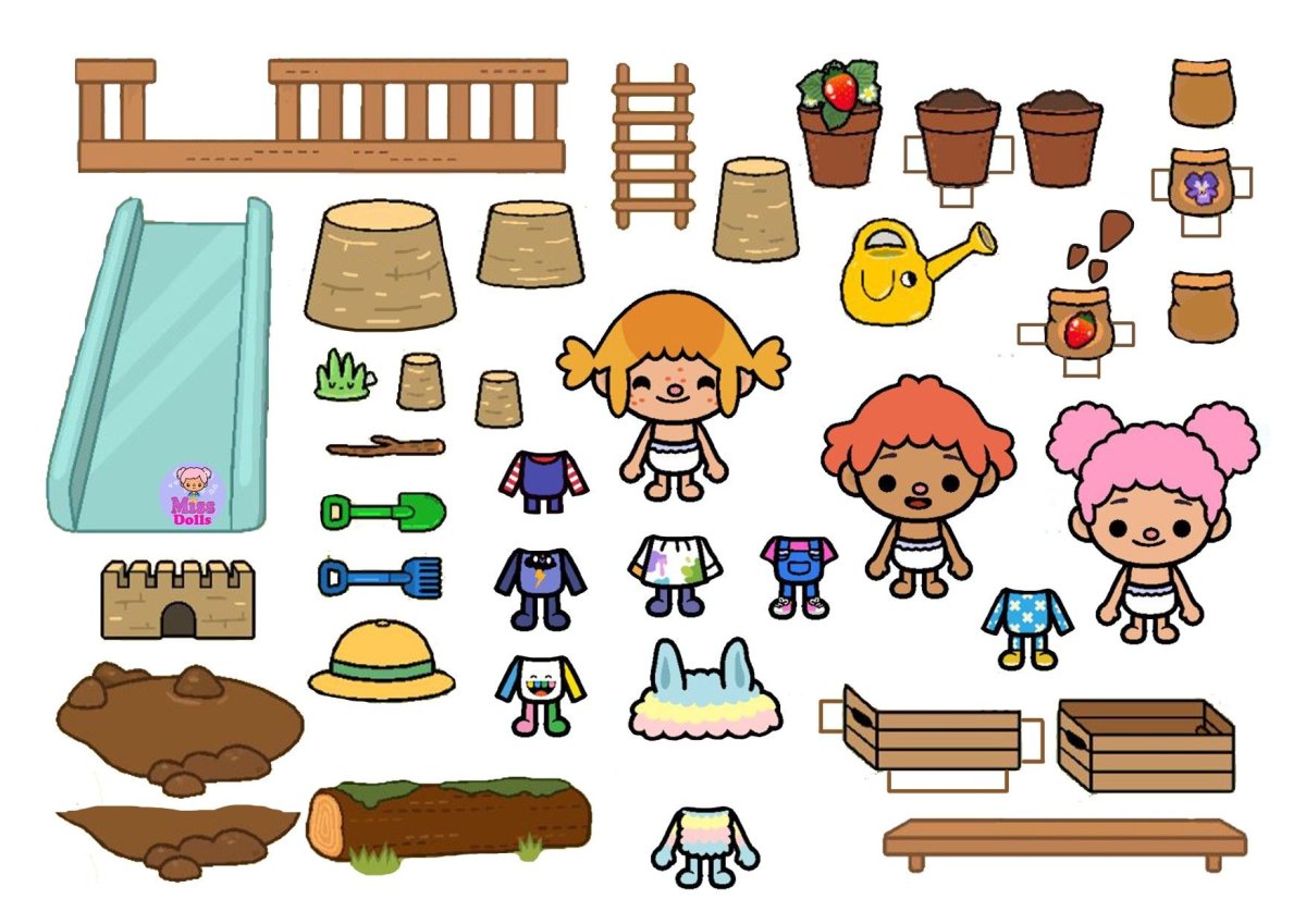 Toca boca paper House Doll