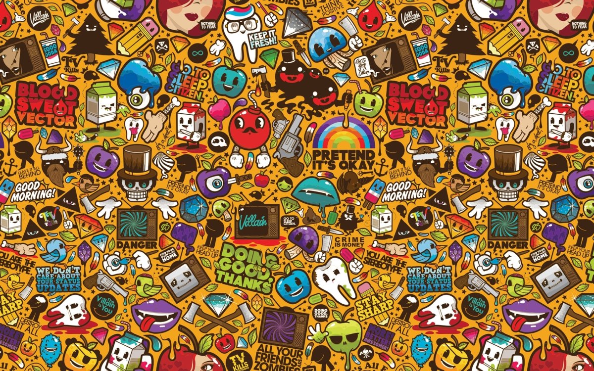 Фон много деталей