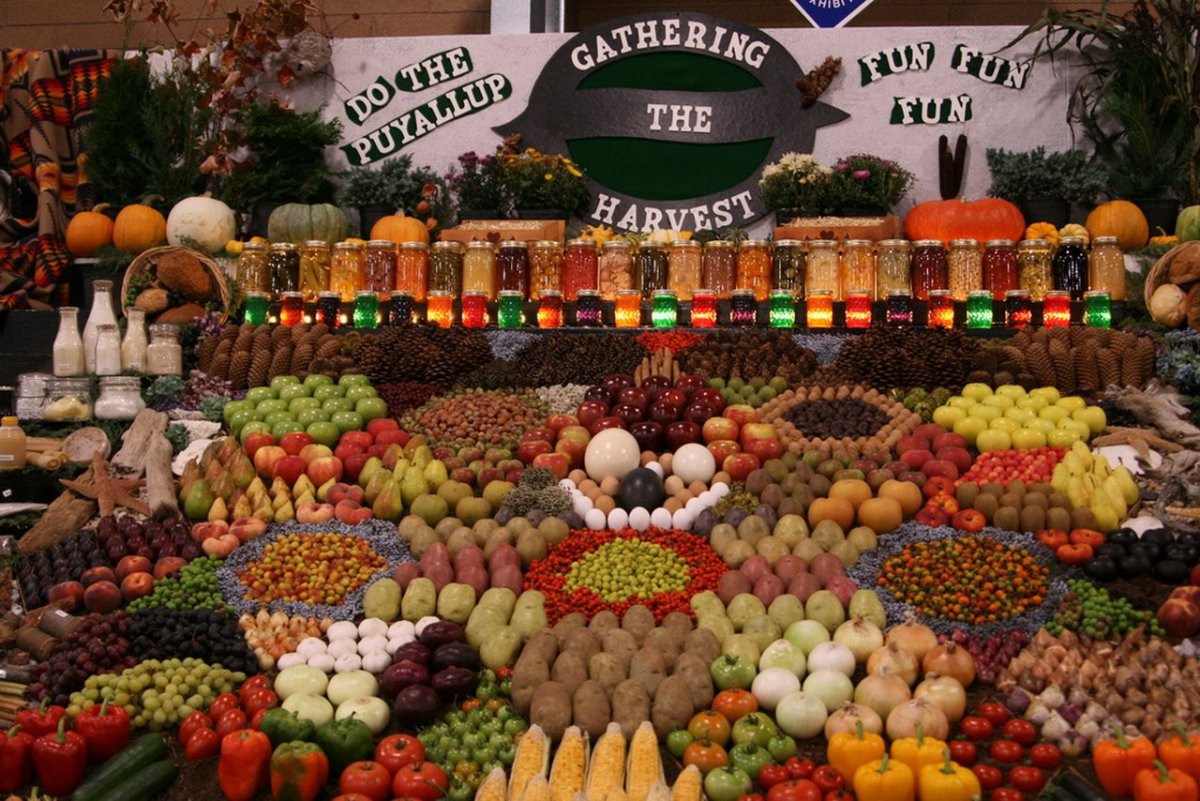 Красивые витрины для овощей и фруктов