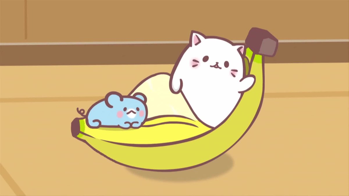 Кот банан аниме