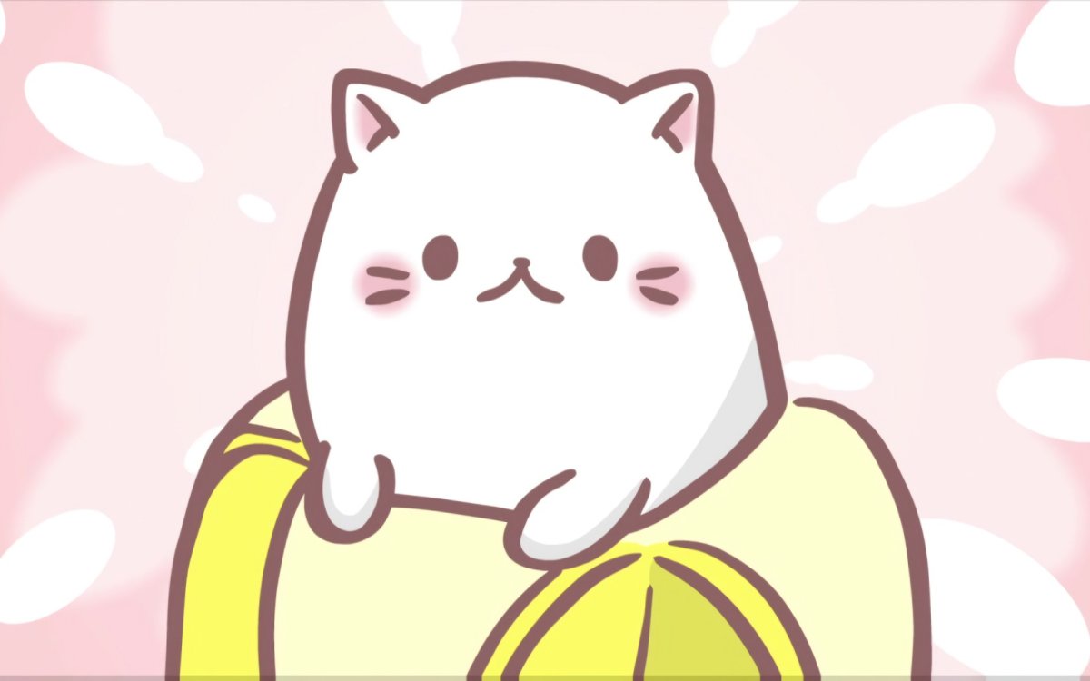 Бананя аниме кот