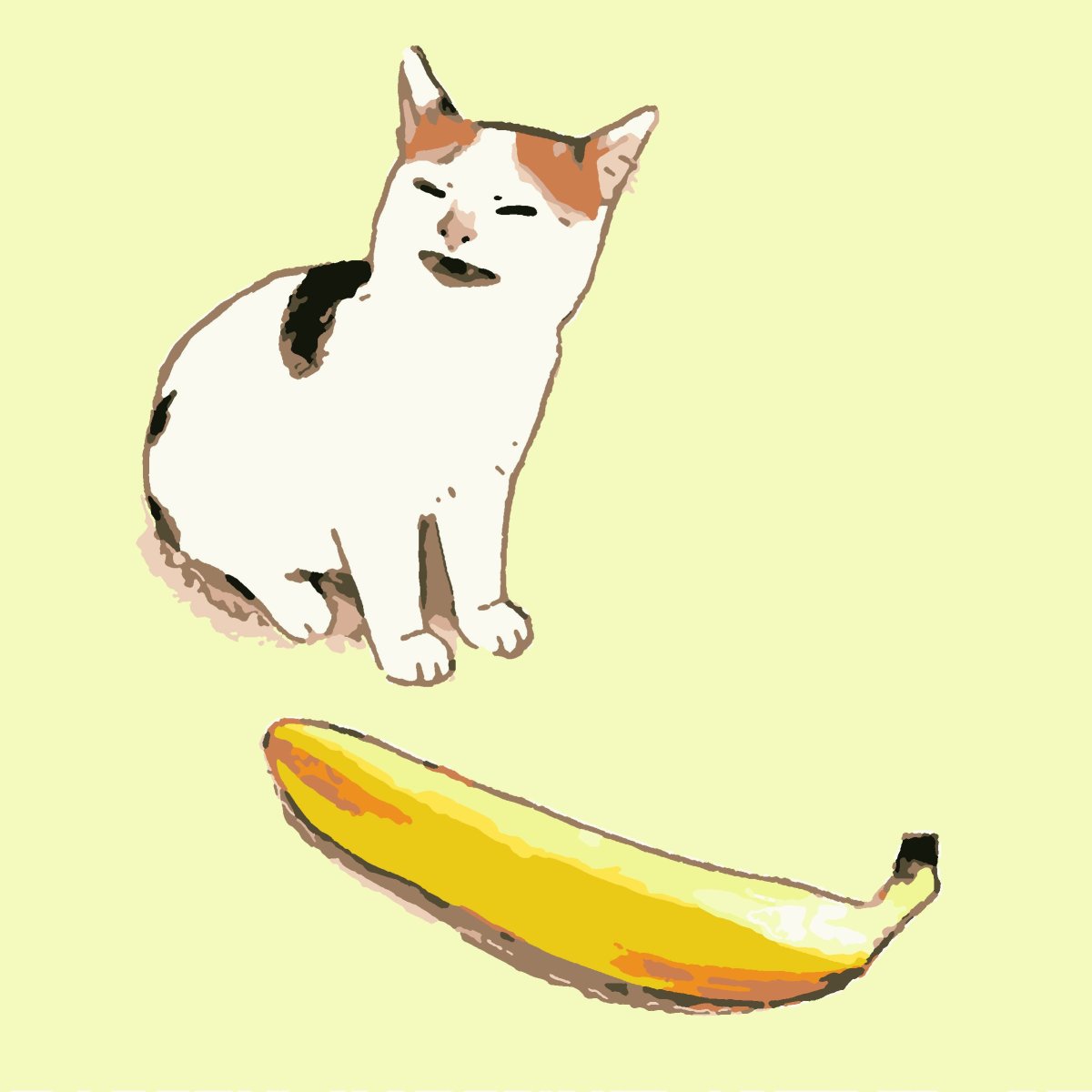 Кошка и банан