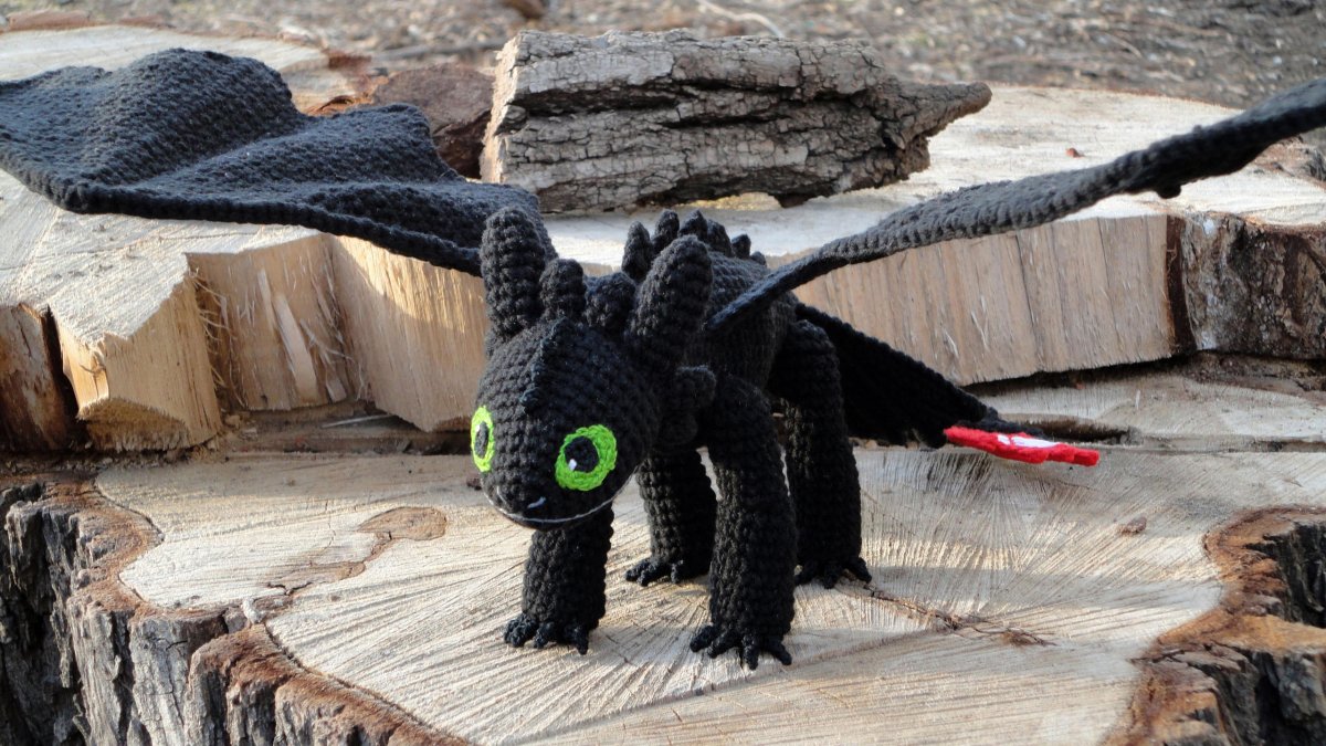 Вязаные игрушки ночная фурия